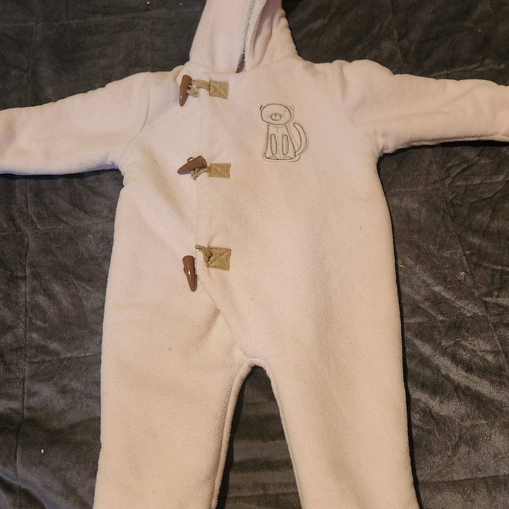 Infant fuzzy snow suit
